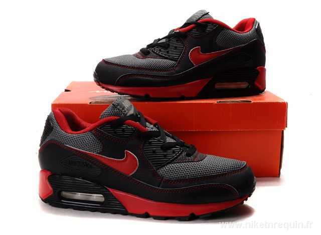 Noir Et Rouge Nike Air Max 90